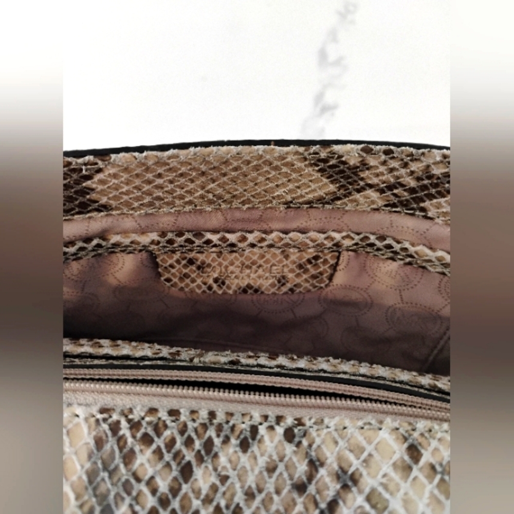 Michael Kors Snakeskin Embossed Shoulder Bag LIKE NEW - Picture 14 of 16